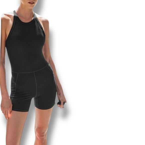 NWT - prAna Becksa Shortie Women’s Size Medium M Solid Black Romper - Picture 5 of 6